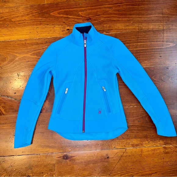 Spyder- Women's Blue with Purple‎ Accents Active Jacket- XS - Picture 1 of 11